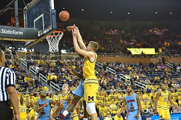 Caris LeVert (23), Duncan Robinson (22), Moritz Wagner (13), and Zak Irvin (21)