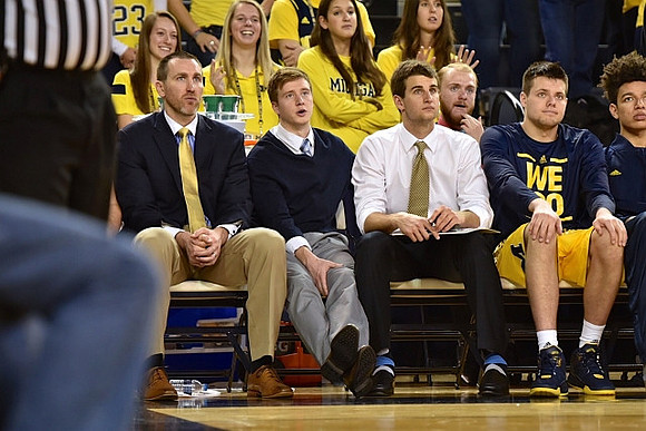 Spike Albrecht (2) and Austin Hatch