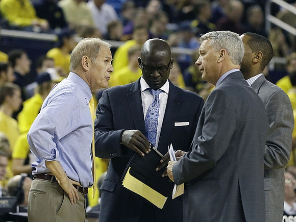 John Beilein, Bacari Alexander, Jeff Meyer, and LaVall Jordan