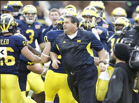 Drew Dileo (26), Russell Bellomy (3), Jake Ryan (90), and Brady Hoke