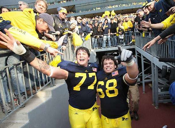 Taylor Lewan (77) and Mike Martin (68)