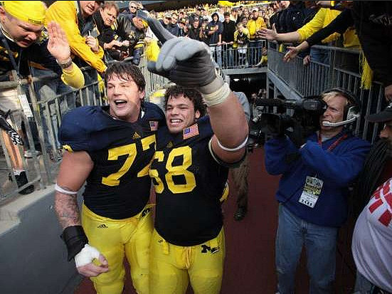 Taylor Lewan (77) and Mike Martin (68)