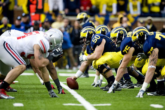 Patrick Omameh (65), David Molk (50), Michael Schofield (75), and Taylor Lewan (77)