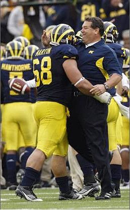 Brandin Hawthorne (7), Mike Martin (68), and Brady Hoke