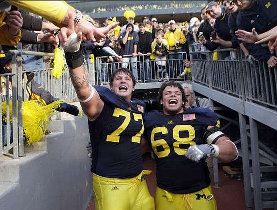 Taylor Lewan (77) and Mike Martin (68)