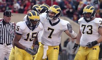 Steve Breaston, Chad Henne, and Alex Mitchell