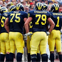 Chris Perry (23), David Baas (75), Adam Stenavich (79), and Braylon Edwards (1)