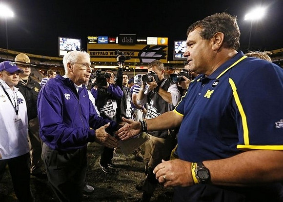 Kansas State Head Coach Bill Snyder and Brady Hoke