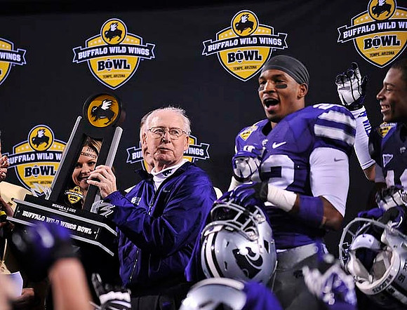 Kansas State Head Coach Bill Snyder and Brady Hoke
