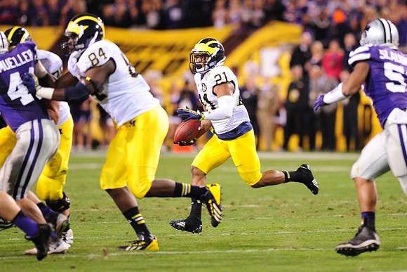 Michael Schofield (75), A.J. Williams (84), and Jeremy Gallon (21)