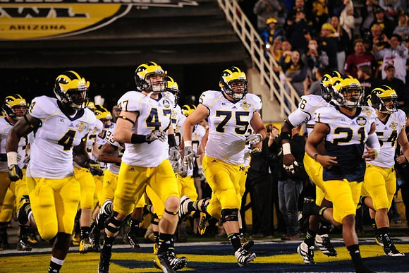 Cameron Gordon (4), Jake Ryan (47), Michael Schofield (75), and Jeremy Gallon (21)