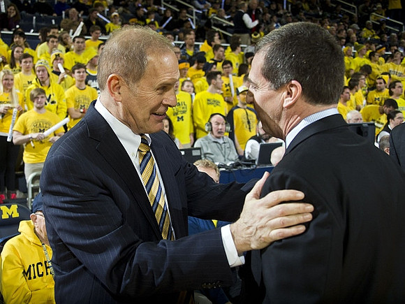 John Beilein and Maryland Head Coach Mark Turgeon