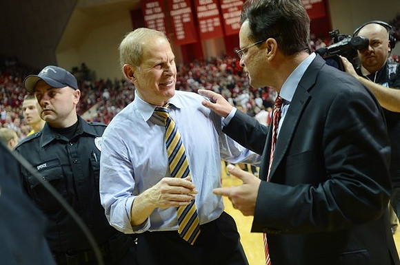 John Beilein and Indiana Head Coach Tom Crean