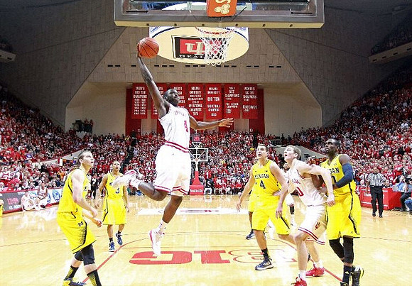 Nik Stauskas (11), Trey Burke (3), Mitch McGary (4), and Tim Hardaway Jr. (10)