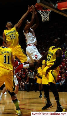Nik Stauskas (11), Jon Horford (15), Tim Hardaway Jr. (10), and Glenn Robinson III (1)