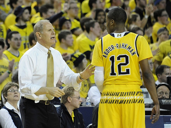 John Beilein and Muhammad-Ali Abdur-Rahkman (12)