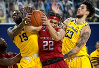 Chaundee Brown Jr. (15) and Brandon Johns Jr. (23)