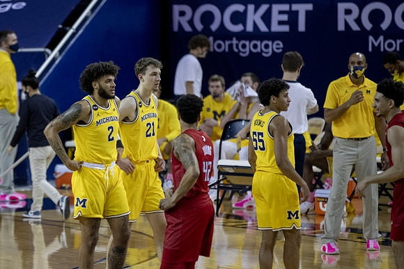 Isaiah Livers (2), Franz Wagner (21), Eli Brooks (55), and Saddi Washington