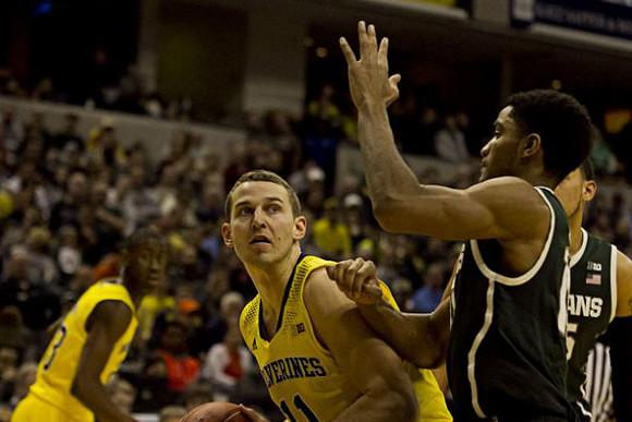 Caris LeVert (23) and Nik Stauskas (11)