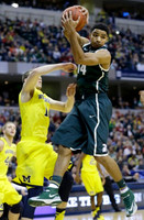 Max Bielfeldt (44), Nik Stauskas (11), and Caris LeVert (23)