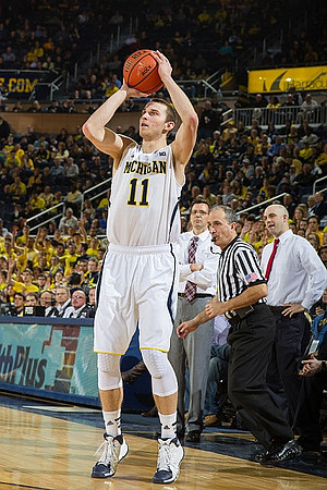 Nik Stauskas (11) and Nebraska Head Coach Tim Miles