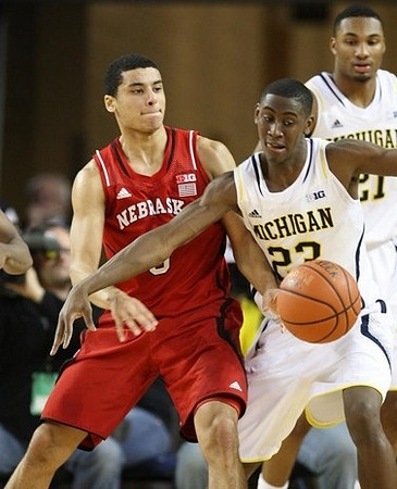 Caris LeVert (23) and Zak Irvin (21)