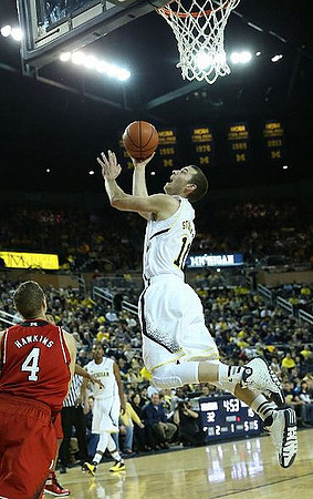 Nik Stauskas (11) and Glenn Robinson III (1)