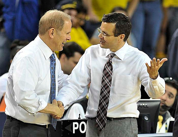 John Beilein and Nebraska Head Coach Tim Miles