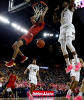 Eli Brooks (55), Charles Matthews (1), and Jordan Poole (2)