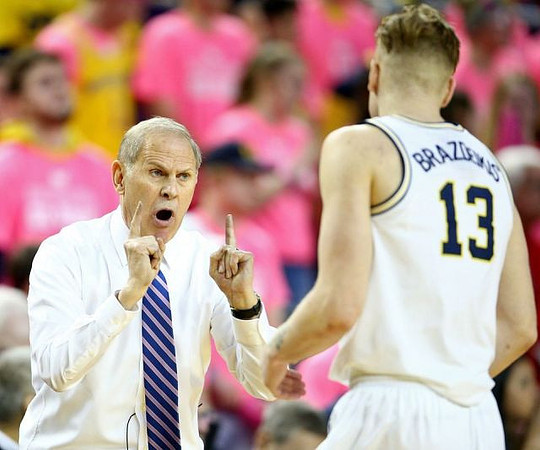 John Beilein and Ignas Brazdeikis (13)