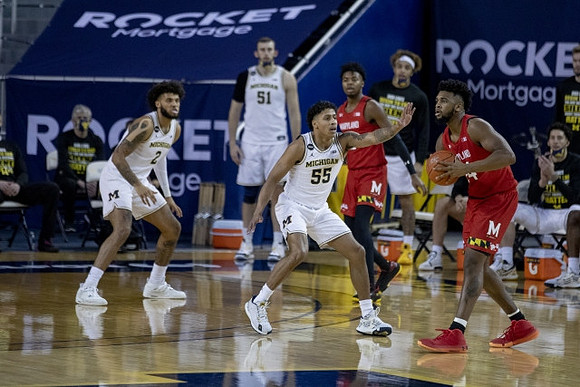 Isaiah Livers (2), Austin Davis (51), and Eli Brooks (55)