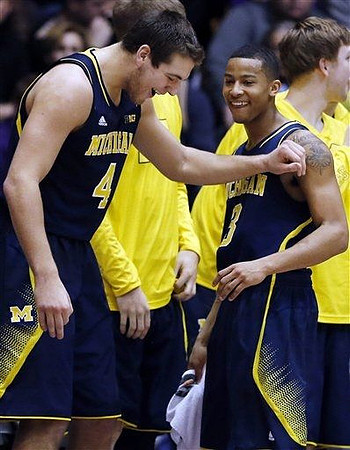 Mitch McGary (4) and Trey Burke (3)