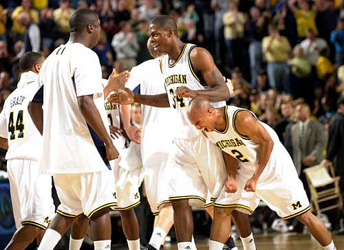 Anthony Wright (12), C.J. Lee (2), DeShawn Sims (34), and Kelvin Grady (44)