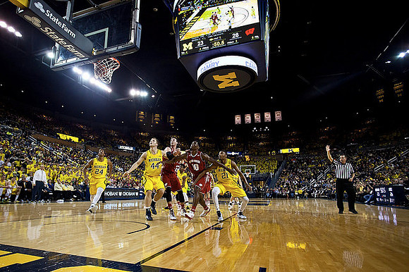 Derrick Walton Jr. (10) and Aubrey Dawkins (24)