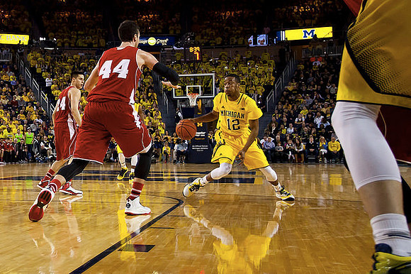 Derrick Walton Jr. (10) and Muhammad-Ali Abdur-Rahkman (12)