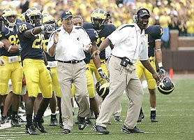 Chris Richards, Lloyd Carr, and Ron English