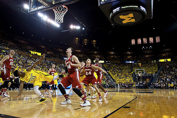 Aubrey Dawkins (24), Spike Albrecht (2), Ricky Doyle (32), and Zak Irvin (21)