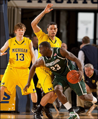 Matt Vogrich (13) and Colton Christian (45)