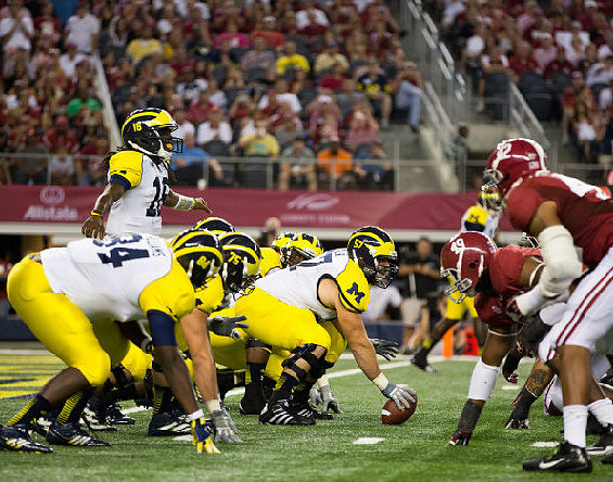 A.J. Williams (84), Michael Schofield (75), Elliott Mealer (57), and Denard Robinson (16)