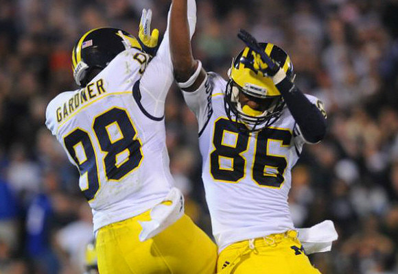 Devin Gardner (98) and Jehu Chesson (86)
