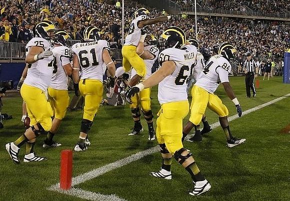 Michael Schofield (75), Jehu Chesson (86), Graham Glasgow (61), Fitzgerald Toussaint (28), Kyle Kalis (67), Jack Miller (60), and A.J. Williams (84)
