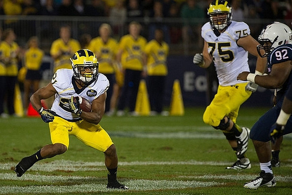 Jeremy Gallon (21) and Michael Schofield (75)