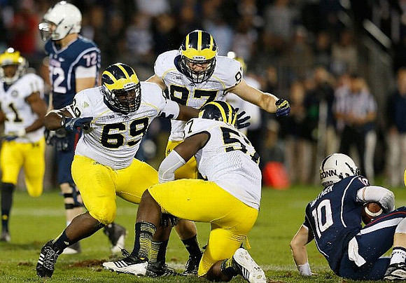 Willie Henry (69), Frank Clark (57), Brennen Beyer (97), and Courtney Avery (11)