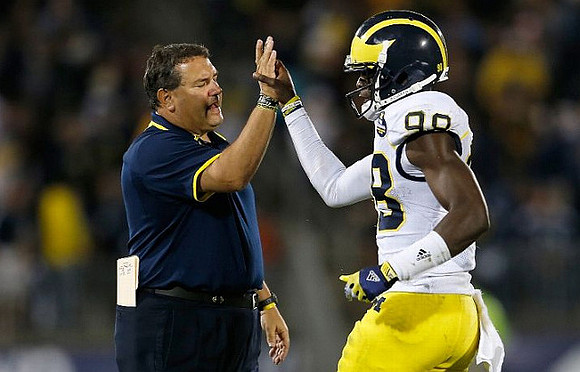 Brady Hoke and Devin Gardner (98)