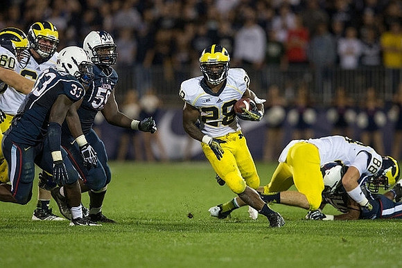Jack Miller (60), Graham Glasgow (61), Fitzgerald Toussaint (28), and Jake Butt (88)