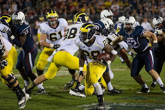 A.J. Williams (84), Graham Glasgow (61), Jake Butt (88), and Fitzgerald Toussaint (28)