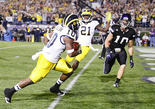Jeremy Gallon (10) and Junior Hemingway (21)