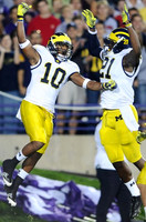 Jeremy Gallon (10) and Junior Hemingway (21)