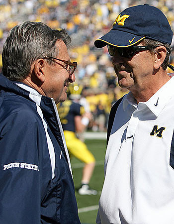 Joe Paterno and Lloyd Carr