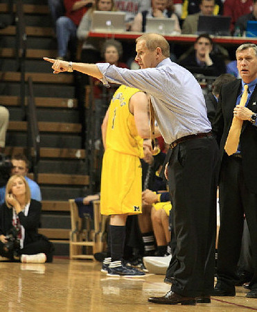 Stu Douglass (1), John Beilein, and Jeff Meyer